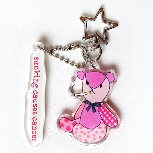 SMOKING TEDDY KEYCHAIN – NIPTONG