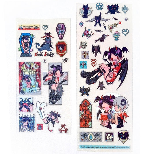 EVIL BABY STICKERS – SUNONEBIRD