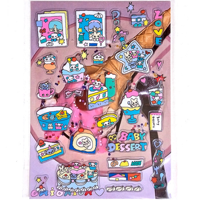 ICE CREAM CAKE 3D STICKERS – CREAMHONEY