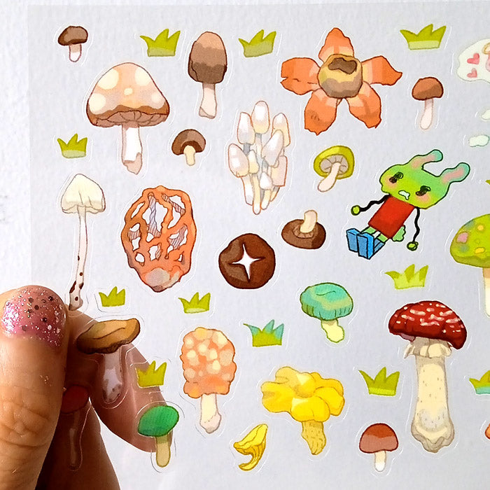 RABBIT MUSHROOM STICKERS – 9 WATERS STREET