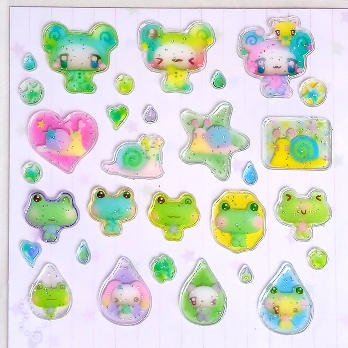 FROG 3D STICKERS – CARAMEL RAIN