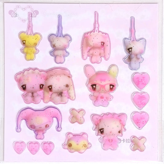 UNICORN 3D STICKERS – CARAMEL RAIN