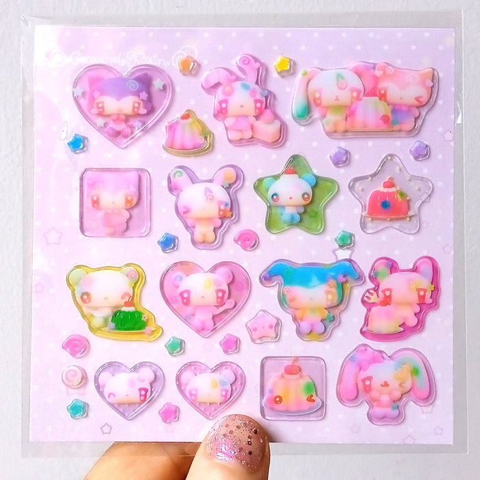 JELLY BUNNIES 3D STICKERS – CARAMEL RAIN