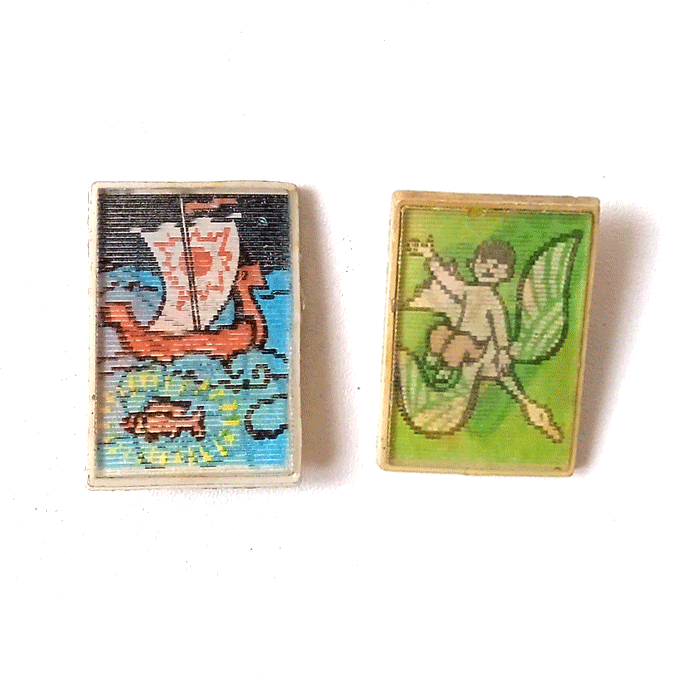 VINTAGE LENTICULAR SOVIET PINS