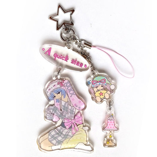 SLEEPY BUNNY KEYCHAIN – OOOCTOPUS
