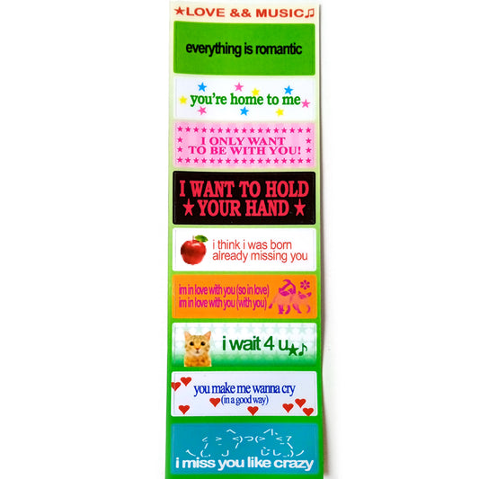 LOVE & MUSIC VOL.1 STICKERS – ONEBIUSTAR
