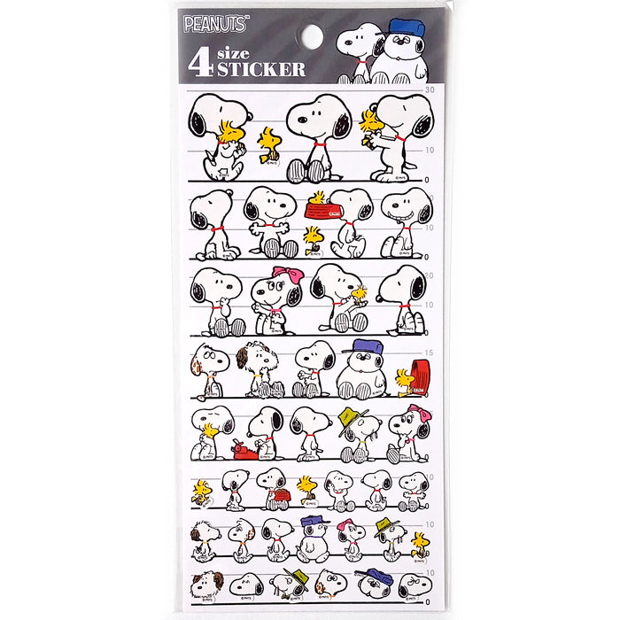 SNOOPY 4 SIZE STICKERS
