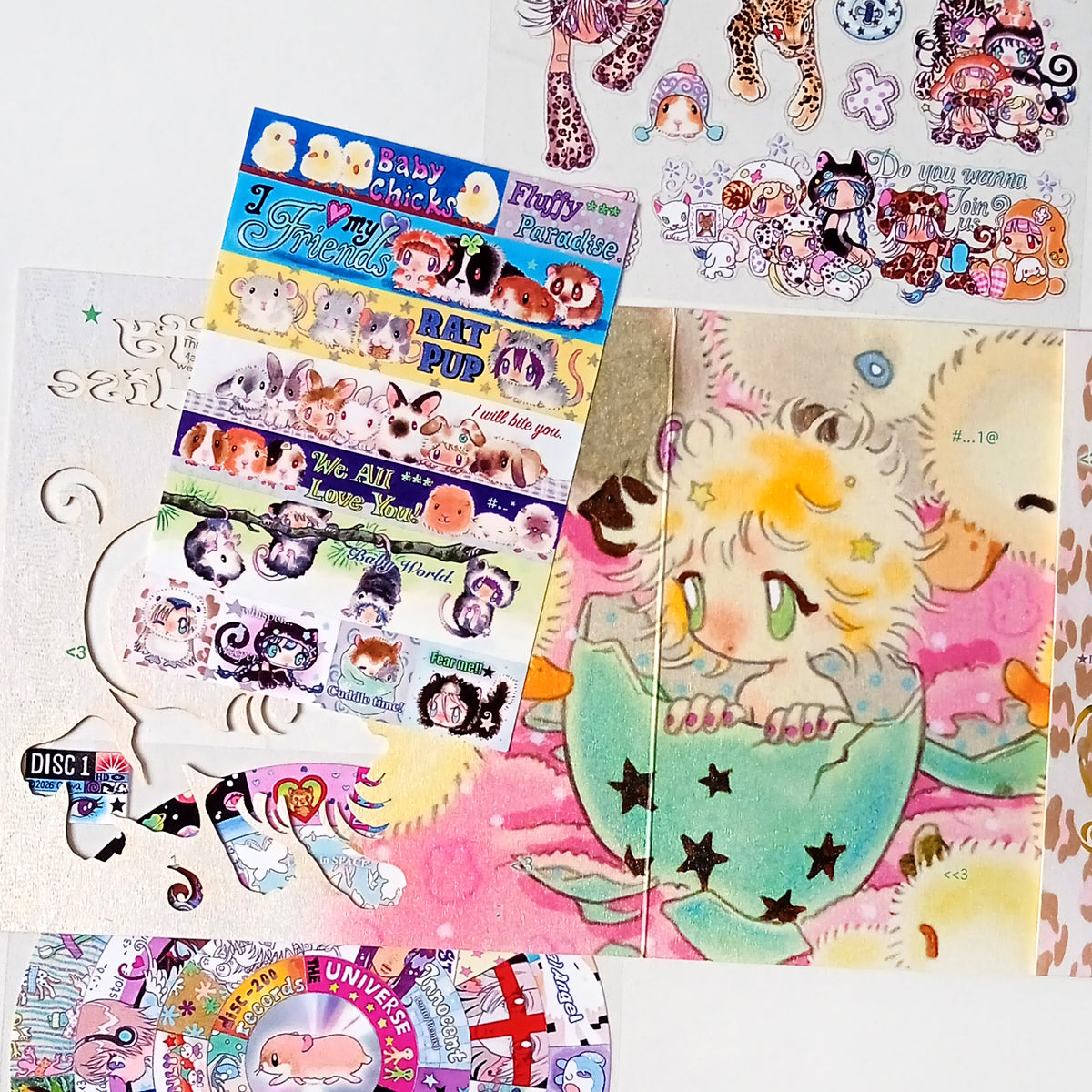 FLUFFY PARADISE CD STICKERS – OLIWA