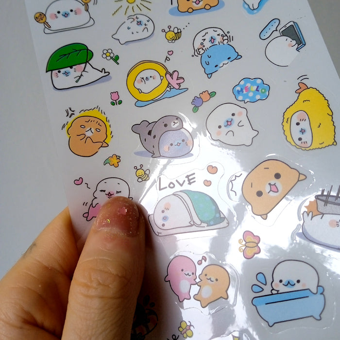 MAMEGOMA CLEAR STICKERS