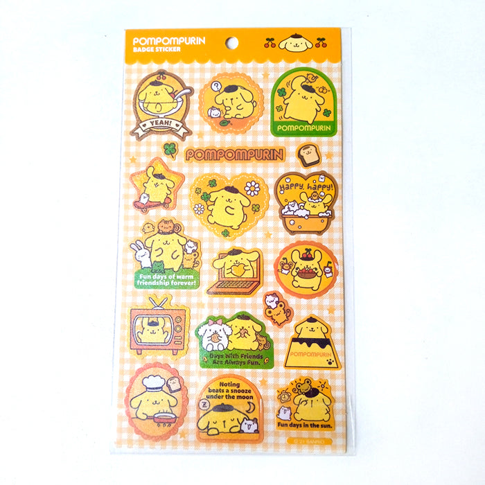 POMPOMPURIN BADGE STICKERS