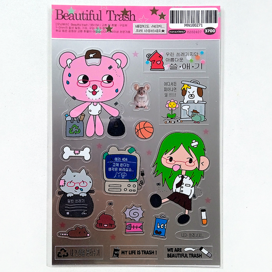 BEAUTIFUL TRASH STICKERS – MONANBEAR