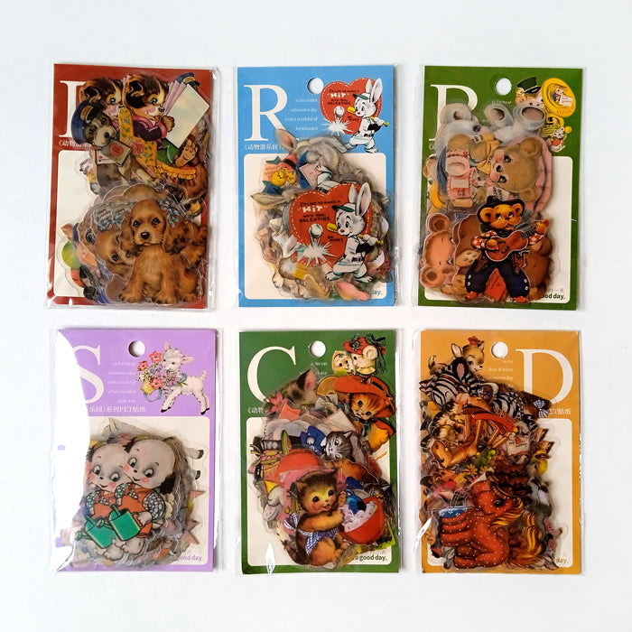 VINTAGE BEAR CLEAR STICKERS