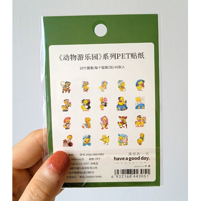 VINTAGE DUCK CLEAR STICKERS