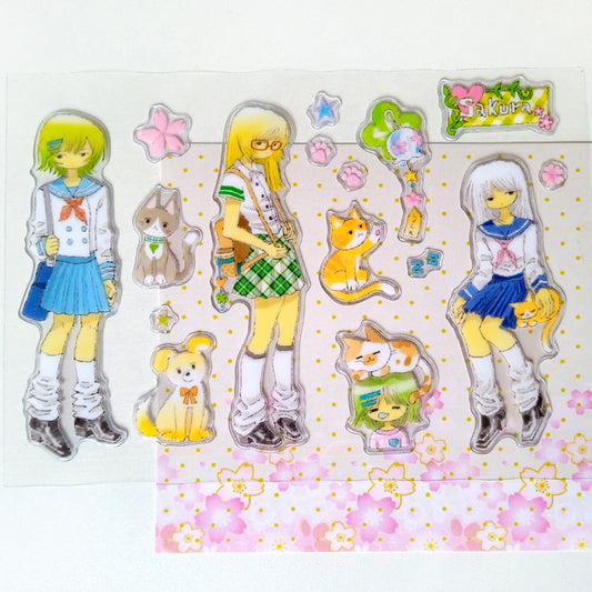 SAKURA 3D STICKERS – OOOCTOPUS