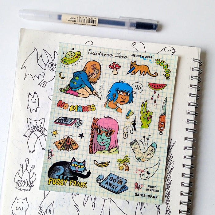 CRAZY NOTEBOOK STICKERS – INECHI