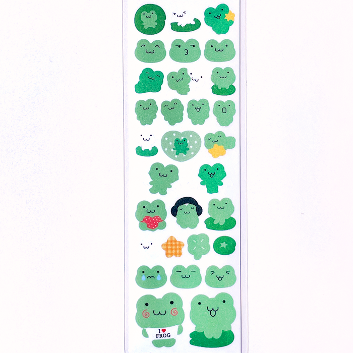 FROSTED FROG STICKERS – DEKHO BOKHO
