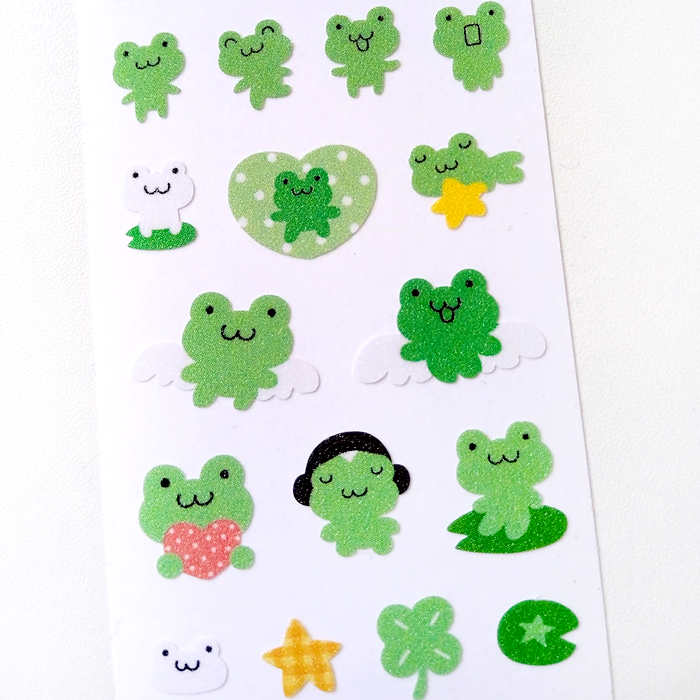 FROSTED FROG STICKERS – DEKHO BOKHO