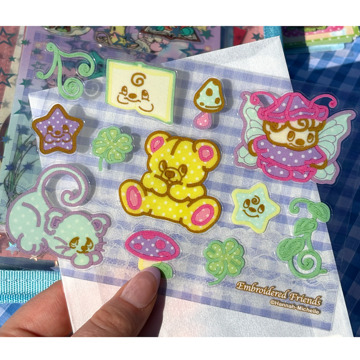 EMBROIDERED FRIENDS STICKERS – HANNAH-MICHELLE