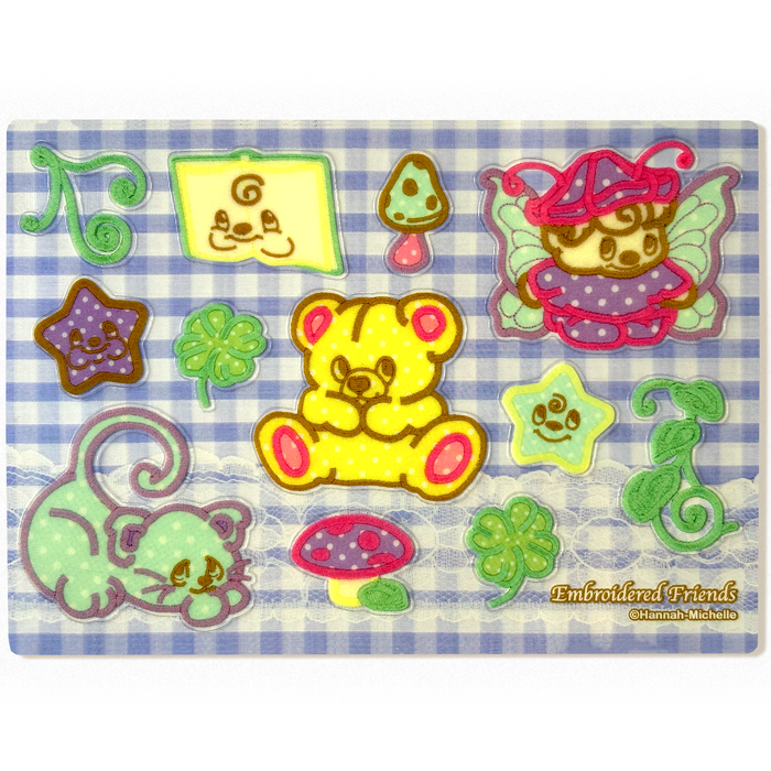 EMBROIDERED FRIENDS STICKERS – HANNAH-MICHELLE