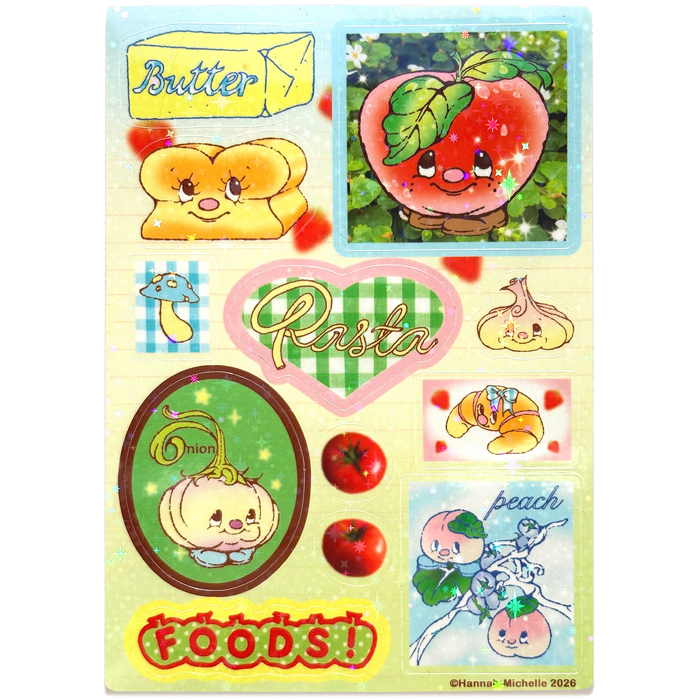 FOODS STICKERS – HANNAH-MICHELLE