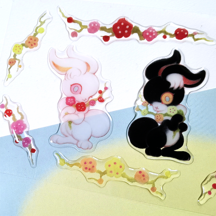 RABBIT 3D STICKERS – MERAJAY