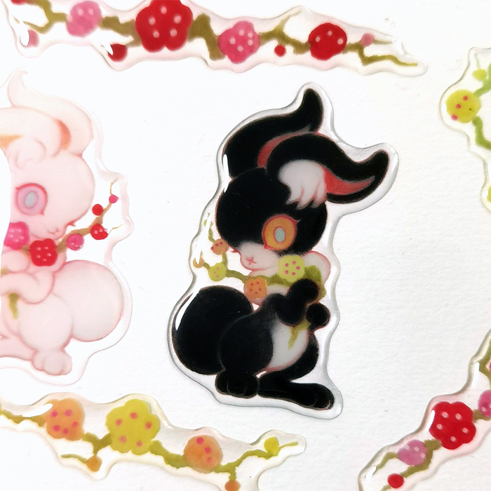 RABBIT 3D STICKERS – MERAJAY