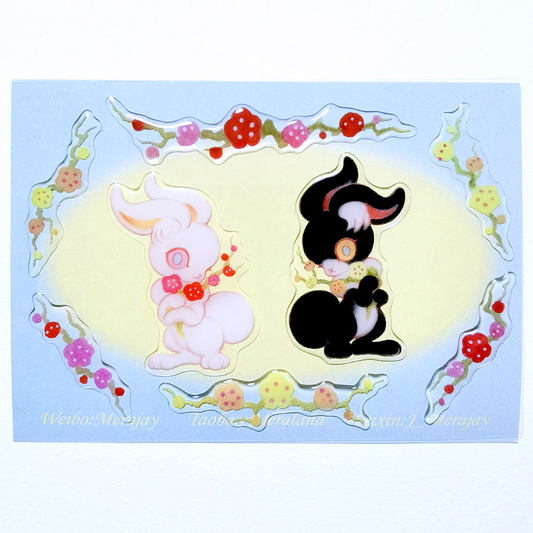 RABBIT 3D STICKERS – MERAJAY
