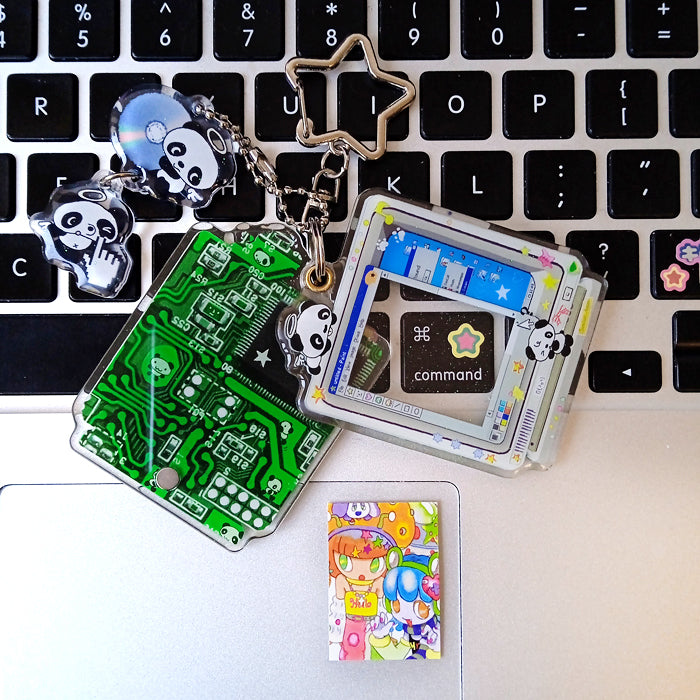 Computer Netwoek Keychain GATOSHOP ★ PANDA COMPUTER PHOTO KEYCHAIN – OLIWA