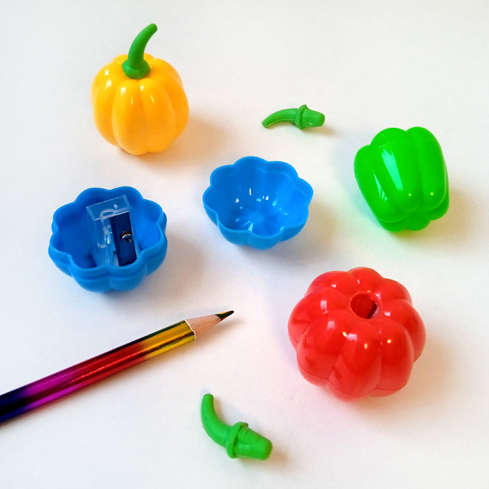 FRUIT & VEGGIE SHARPENER & ERASER SET