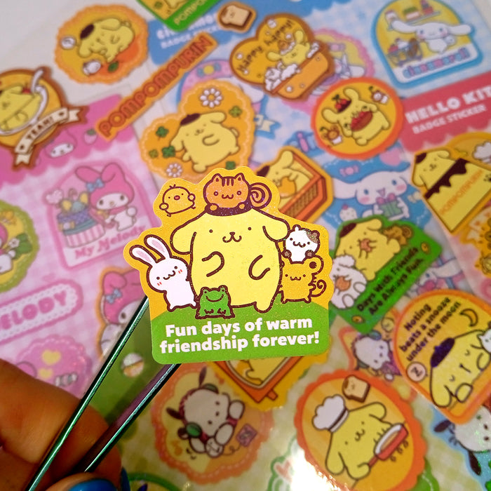 POMPOMPURIN BADGE STICKERS