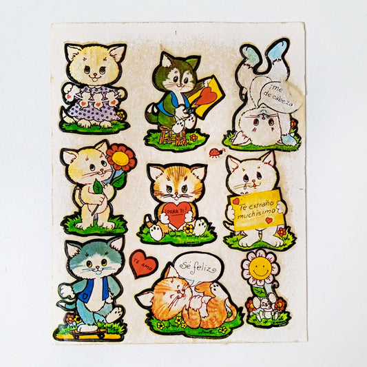 VALENTINE CATS STICKERS