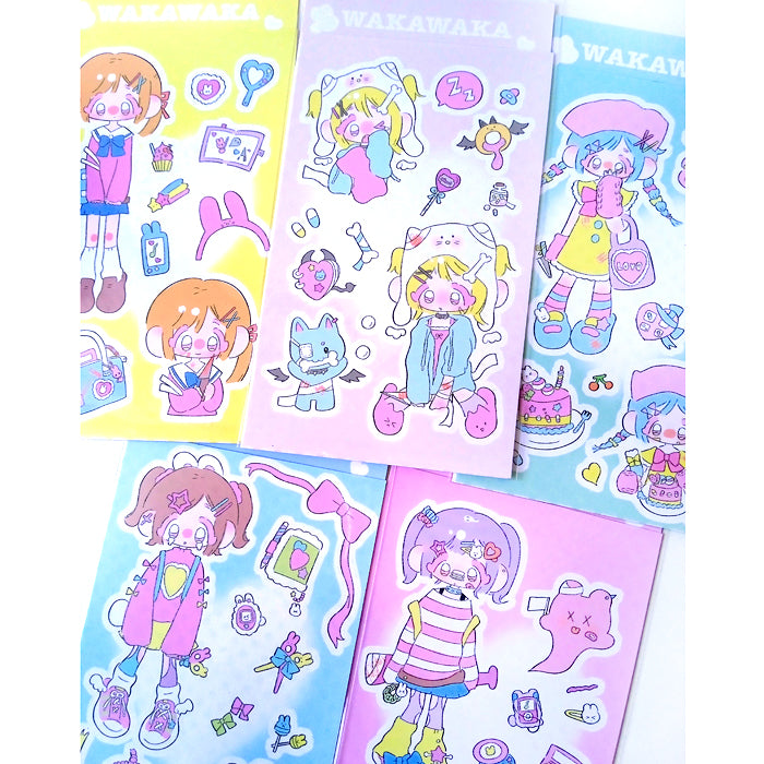 SWEET GIRL STICKERS ★ GREEN – WAKA WAKA