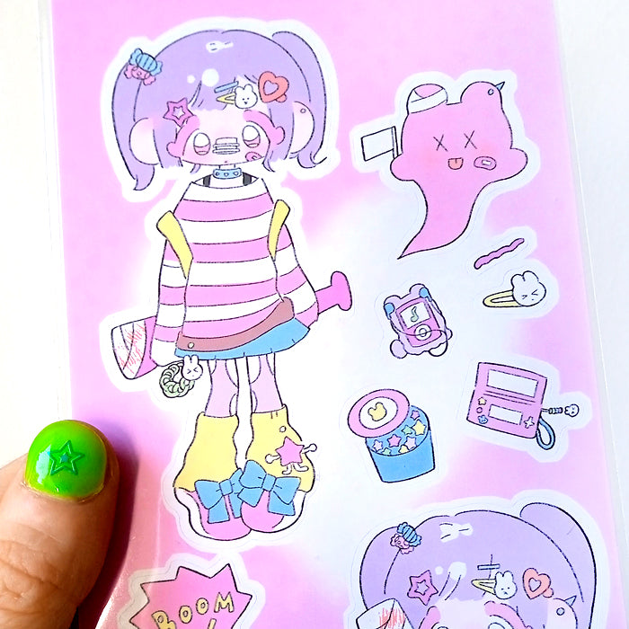 SWEET GIRL STICKERS ★ PINK – WAKA WAKA