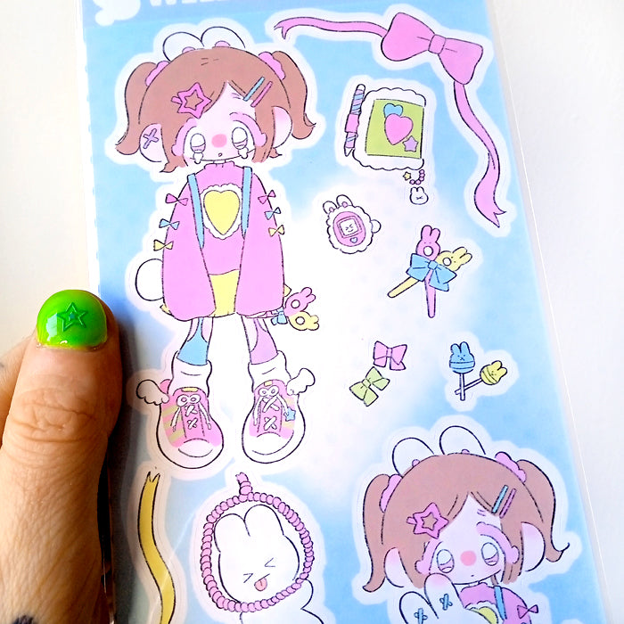 SWEET GIRL STICKERS ★ BLUE – WAKA WAKA