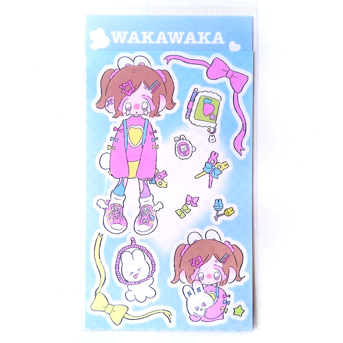 SWEET GIRL STICKERS ★ BLUE – WAKA WAKA