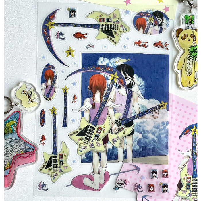 SICKLE STAR GUITAR STICKERS – XING BAORONG