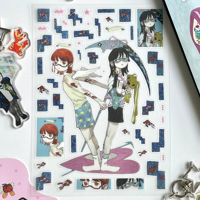 LOVE & SICKLE ANGELS STICKERS – XING BAORONG