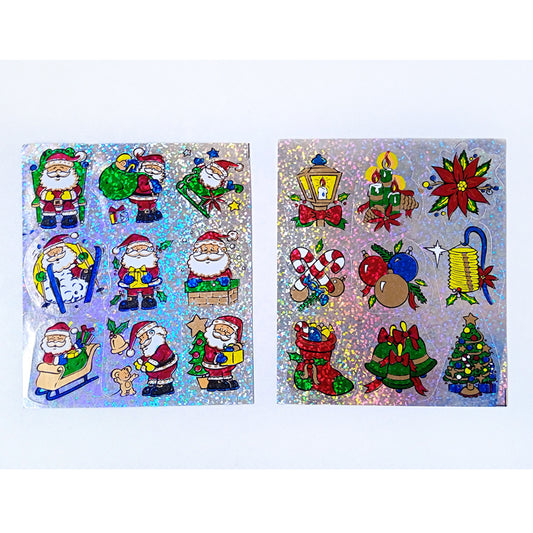 XMAS GLITTER STICKERS