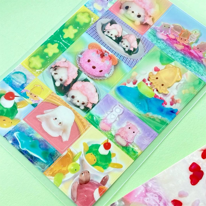 MARINE LIFE JELLY STICKERS – XUE MIAN DOU SHA